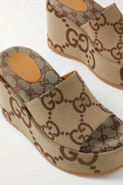 GUCCI Mules Aus Canvas Mit Logomuster Und Plateau ,Beige -Offizielle GUCCI Website w920 q60 1017