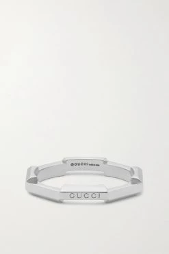 GUCCI Link To Love Ring Aus 18 Karat Weißgold