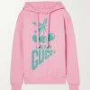 GUCCI Hoodie Aus Baumwoll-Jersey Mit Print ,Pink
