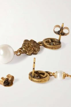 GUCCI Goldfarbene Ohrstecker Mit Kunstperlen 6 GUCCI Goldfarbene Ohrstecker Mit Kunstperlen -Offizielle GUCCI Website w920 q60 1061