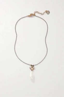 GUCCI Goldfarbene Kette Mit Kristallen Und Kunstperlen 7 GUCCI Goldfarbene Kette Mit Kristallen Und Kunstperlen -Offizielle GUCCI Website w920 q60 1071