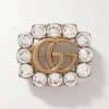 GUCCI Goldfarbene Brosche Mit Kristallen