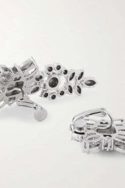 GUCCI Silberfarbene Ohrclips Mit Kristallen 6 GUCCI Silberfarbene Ohrclips Mit Kristallen -Offizielle GUCCI Website w920 q60 1078