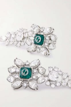 GUCCI Silberfarbene Ohrclips Mit Kristallen 7 GUCCI Silberfarbene Ohrclips Mit Kristallen -Offizielle GUCCI Website w920 q60 1079