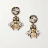 GUCCI Goldfarbene Ohrringe Mit Kristallen Und Kunstperlen