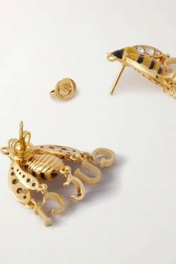 GUCCI Goldfarbene Ohrringe Mit Kristallen Und Emaille 6 GUCCI Goldfarbene Ohrringe Mit Kristallen Und Emaille -Offizielle GUCCI Website w920 q60 1108