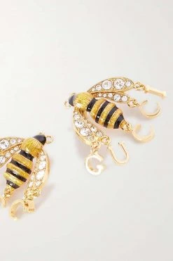 GUCCI Goldfarbene Ohrringe Mit Kristallen Und Emaille 7 GUCCI Goldfarbene Ohrringe Mit Kristallen Und Emaille -Offizielle GUCCI Website w920 q60 1109