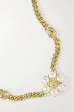 GUCCI Goldfarbene Kette Mit Kunstperlen -Offizielle GUCCI Website w920 q60 1113