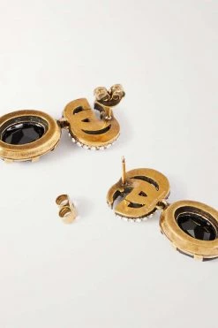 GUCCI Goldfarbene Ohrringe Mit Kristallen ,Schwarz 6 GUCCI Goldfarbene Ohrringe Mit Kristallen ,Schwarz -Offizielle GUCCI Website w920 q60 1123
