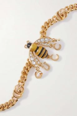 GUCCI Goldfarbenes Armband Mit Kristallen Und Emaille 7 GUCCI Goldfarbenes Armband Mit Kristallen Und Emaille -Offizielle GUCCI Website w920 q60 1136