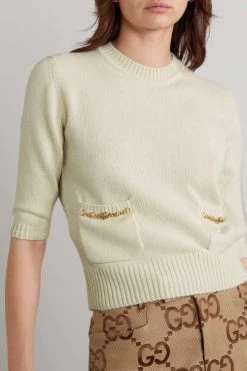 GUCCI Kaschmirpullover Mit Ketten ,Elfenbein -Offizielle GUCCI Website w920 q60 1151