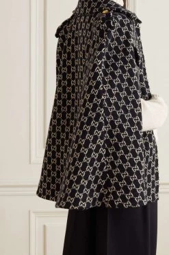 GUCCI Cape Aus Woll-Jacquard ,Schwarz -Offizielle GUCCI Website w920 q60 1214