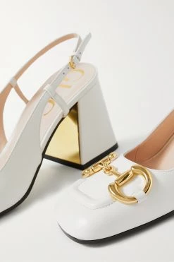 GUCCI Baby Slingback-Pumps Aus Leder Mit Horsebit-Detail ,Weiß -Offizielle GUCCI Website w920 q60 1223