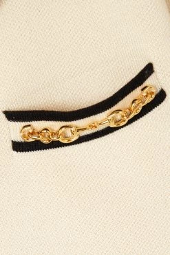 GUCCI Verziertes Oberteil Aus Woll-Piqué Mit Streifen ,Beige -Offizielle GUCCI Website w920 q60 1232