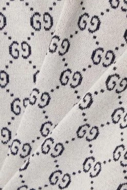 GUCCI Pullover Aus Jacquard-Strick Aus Einer Baumwollmischung In Metallic-Optik ,Navy -Offizielle GUCCI Website w920 q60 124