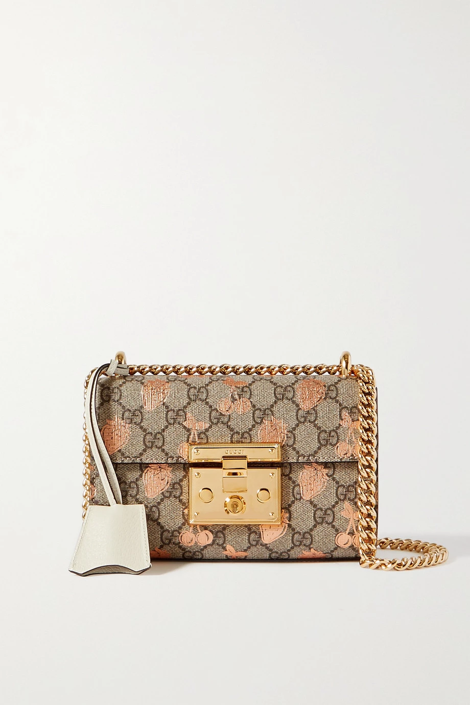 GUCCI Padlock Schultertasche Aus Beschichtetem Canvas Mit Print Und Lederbesätzen ,Weiß 1 GUCCI Padlock Schultertasche Aus Beschichtetem Canvas Mit Print Und Lederbesätzen ,Weiß