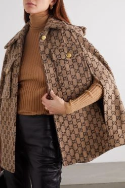 GUCCI Cape Aus Woll-Jacquard ,Beige -Offizielle GUCCI Website w920 q60 1261