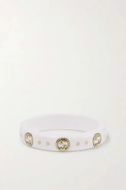 GUCCI Icon Ring Aus Synthetischem Korund, Zirkon Und 18 Karat Gold -Offizielle GUCCI Website w920 q60 1306