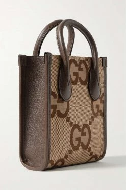 GUCCI Jumbo GG Mini Tote Aus Canvas Mit Jacquard-Muster Mit Lederbesätzen ,Camel -Offizielle GUCCI Website w920 q60 133