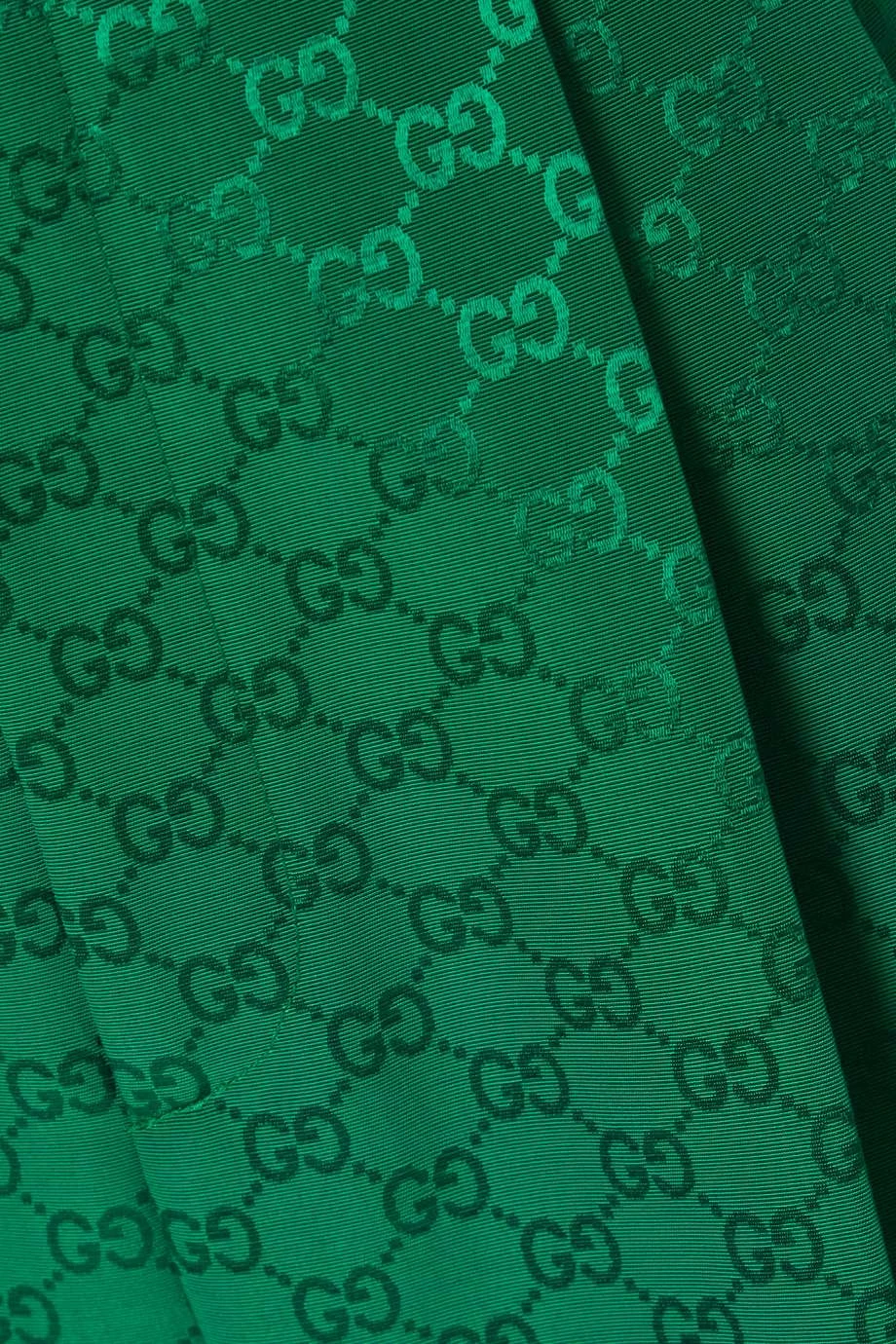 GUCCI Aria Hose Mit Weitem Bein Aus Jacquard Aus Einer Baumwollmischung ,Grün 5 GUCCI Aria Hose Mit Weitem Bein Aus Jacquard Aus Einer Baumwollmischung ,Grün – Bild 5