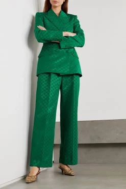 GUCCI Aria Hose Mit Weitem Bein Aus Jacquard Aus Einer Baumwollmischung ,Grün 11 GUCCI Aria Hose Mit Weitem Bein Aus Jacquard Aus Einer Baumwollmischung ,Grün -Offizielle GUCCI Website w920 q60 1336