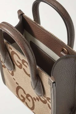 GUCCI Jumbo GG Mini Tote Aus Canvas Mit Jacquard-Muster Mit Lederbesätzen ,Camel -Offizielle GUCCI Website w920 q60 135