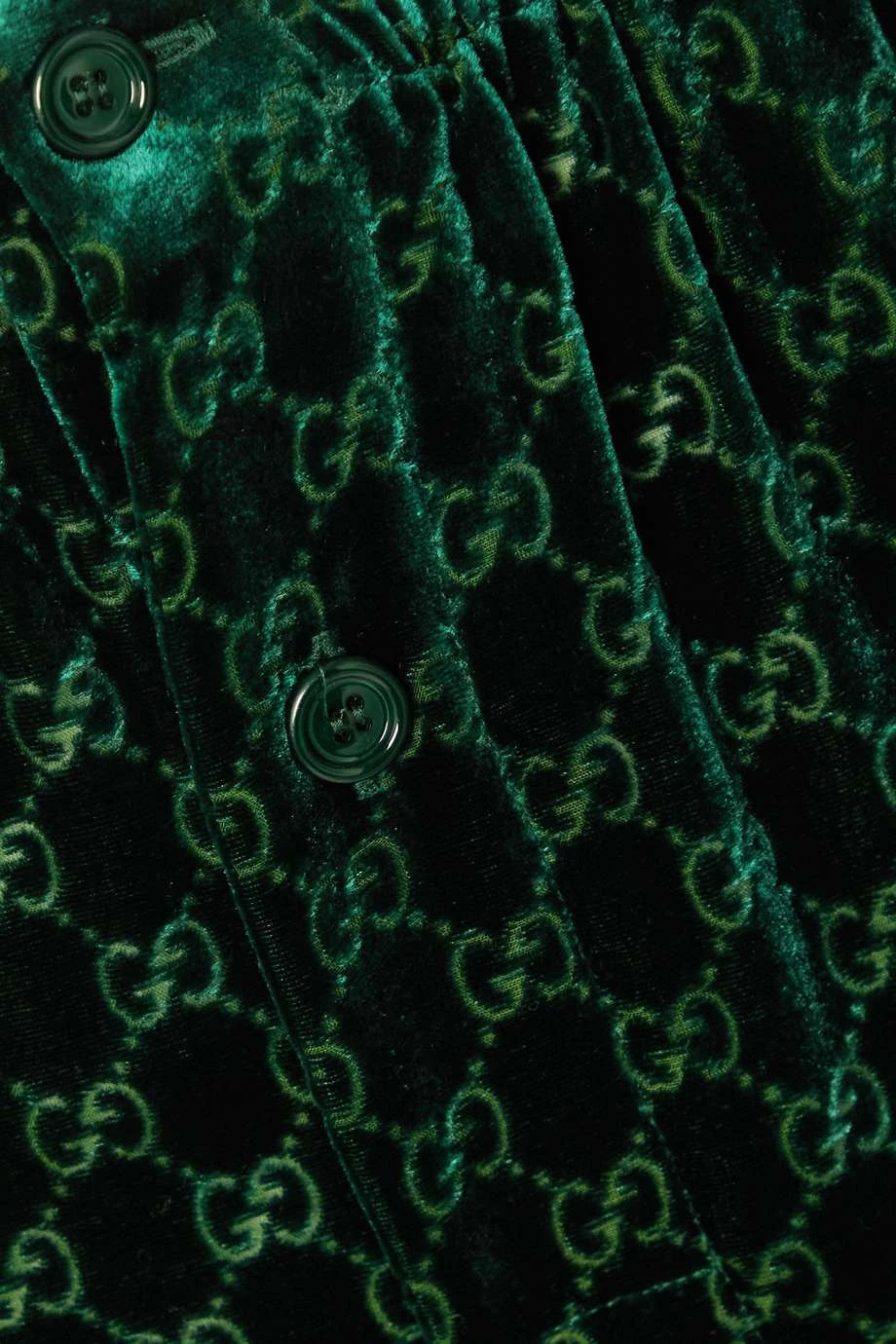 GUCCI Hose Aus Devoré-Samt ,Grün 5 GUCCI Hose Aus Devoré-Samt ,Grün – Bild 5