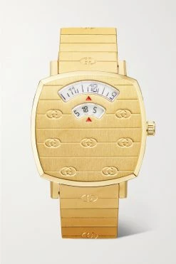 GUCCI Grip 27 Mm Uhr Aus Edelstahl Mit Gold-PVD-Beschichtung