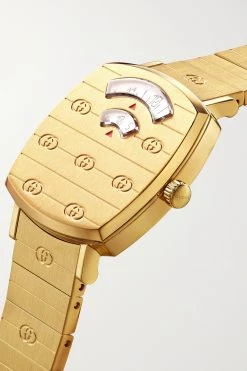 GUCCI Grip 27 Mm Uhr Aus Edelstahl Mit Gold-PVD-Beschichtung -Offizielle GUCCI Website w920 q60 1359
