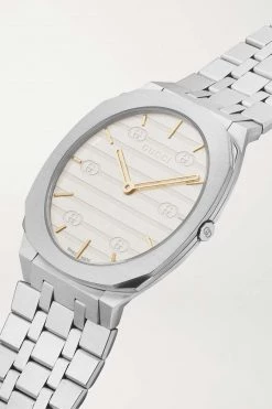 GUCCI 25H 34 Mm Uhr Aus Edelstahl ,Wollweiß -Offizielle GUCCI Website w920 q60 1373