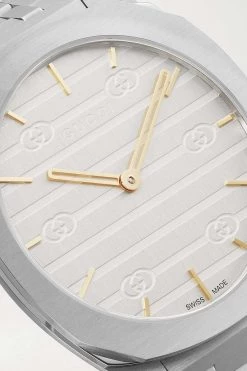GUCCI 25H 34 Mm Uhr Aus Edelstahl ,Wollweiß -Offizielle GUCCI Website w920 q60 1375