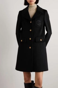 GUCCI Wollmantel Mit Stickerei ,Schwarz -Offizielle GUCCI Website w920 q60 1394