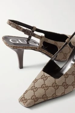 GUCCI Tom Slingback-Pumps Aus Canvas Mit Logo-Jacquard-Muster ,Beige -Offizielle GUCCI Website w920 q60 1409