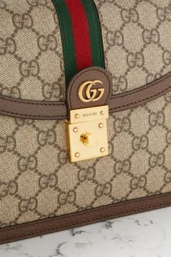 GUCCI Ophidia Bedruckte Tote Aus Beschichtetem Canvas Mit Besatz Aus Strukturiertem Leder ,Braun -Offizielle GUCCI Website w920 q60 1419