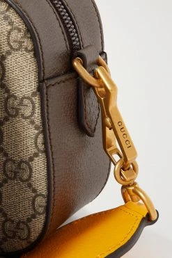 GUCCI Neo Vintage GG Supreme Schultertasche Aus Beschichtetem Canvas Mit Besätzen Aus Strukturiertem Leder ,Braun -Offizielle GUCCI Website w920 q60 1424