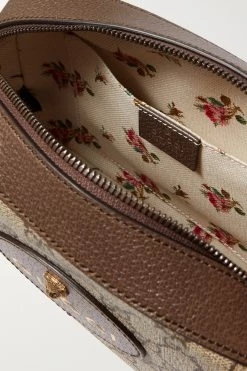 GUCCI Neo Vintage GG Supreme Schultertasche Aus Beschichtetem Canvas Mit Besätzen Aus Strukturiertem Leder ,Braun -Offizielle GUCCI Website w920 q60 1425