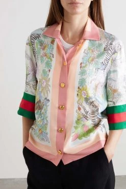 GUCCI Chinese New Year Hemd Aus Bedrucktem Seiden-Twill Mit Streifen ,Pink 8 GUCCI Chinese New Year Hemd Aus Bedrucktem Seiden-Twill Mit Streifen ,Pink -Offizielle GUCCI Website w920 q60 1428