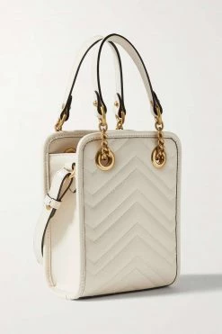 GUCCI GG Marmont 2.0 Schultertasche Aus Gestepptem Leder ,Weiß -Offizielle GUCCI Website w920 q60 143