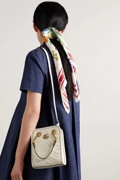 GUCCI GG Marmont 2.0 Schultertasche Aus Gestepptem Leder ,Weiß -Offizielle GUCCI Website w920 q60 146