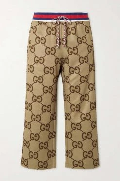 GUCCI Chinese New Year Jogginghose Aus Technischem Jersey Mit Print ,Braun