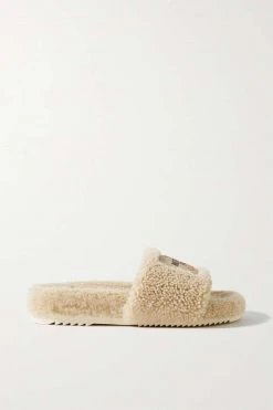 GUCCI + The North Face Sideline Pantoletten Aus Shearling Mit Logoapplikation ,Beige -Offizielle GUCCI Website w920 q60 1543