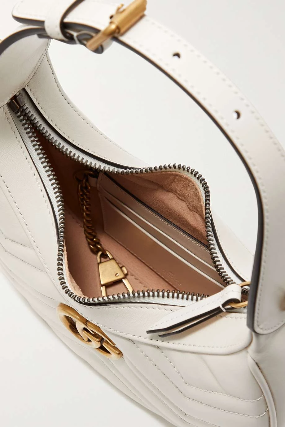 GUCCI Marmont 2.0 Mini Schultertasche Aus Gestepptem Leder ,Weiß 5 GUCCI Marmont 2.0 Mini Schultertasche Aus Gestepptem Leder ,Weiß – Bild 5