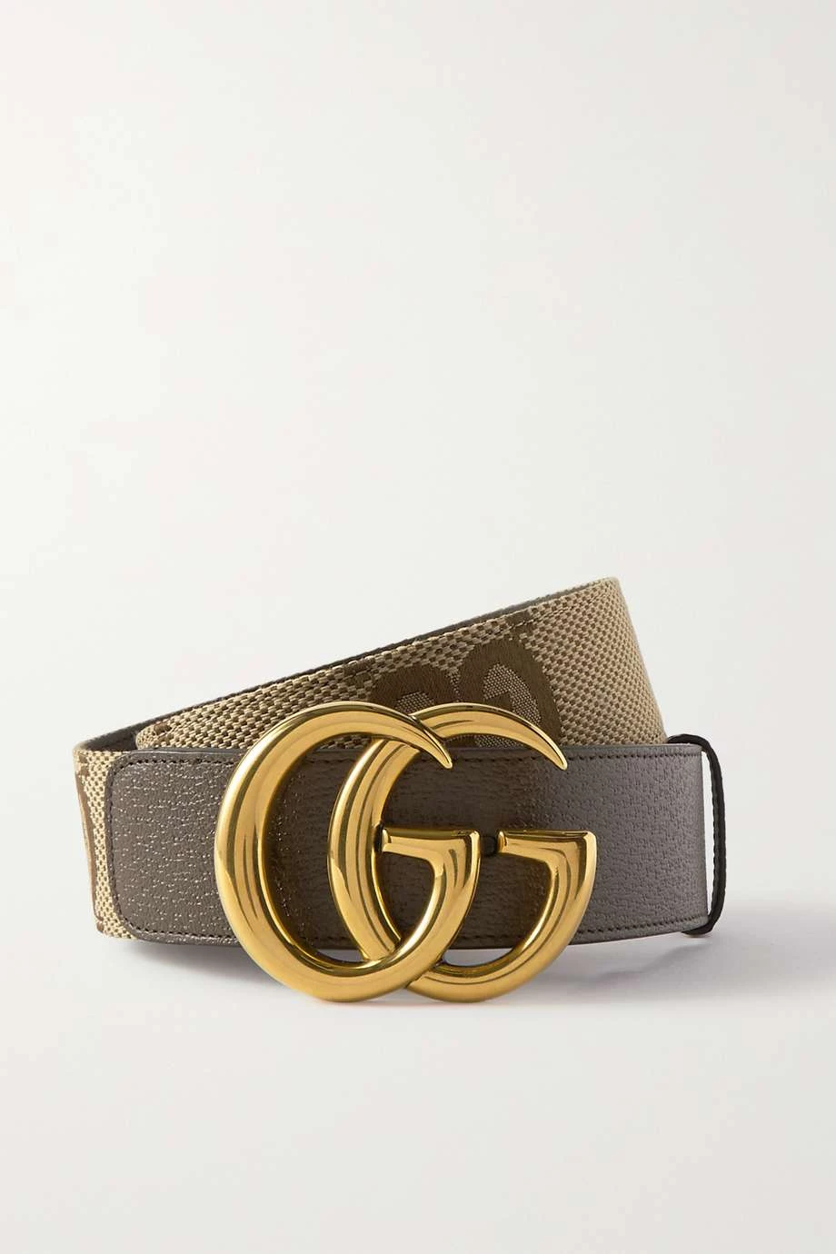 GUCCI Taillengürtel Aus Canvas Mit Jacquard-Muster Und Lederbesätzen ,Camel 1 GUCCI Taillengürtel Aus Canvas Mit Jacquard-Muster Und Lederbesätzen ,Camel