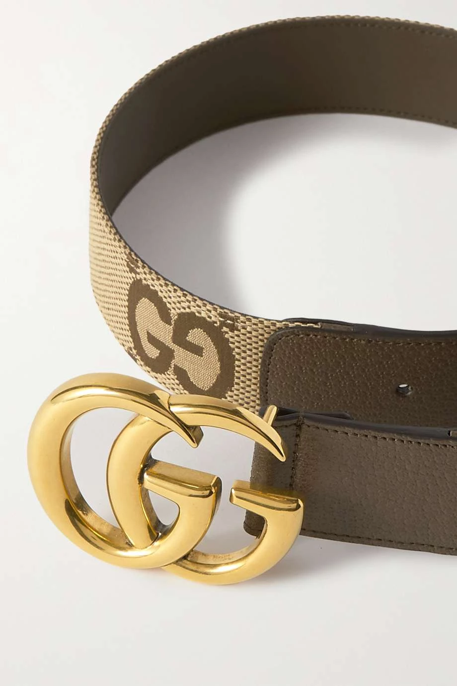 GUCCI Taillengürtel Aus Canvas Mit Jacquard-Muster Und Lederbesätzen ,Camel 3 GUCCI Taillengürtel Aus Canvas Mit Jacquard-Muster Und Lederbesätzen ,Camel – Bild 3