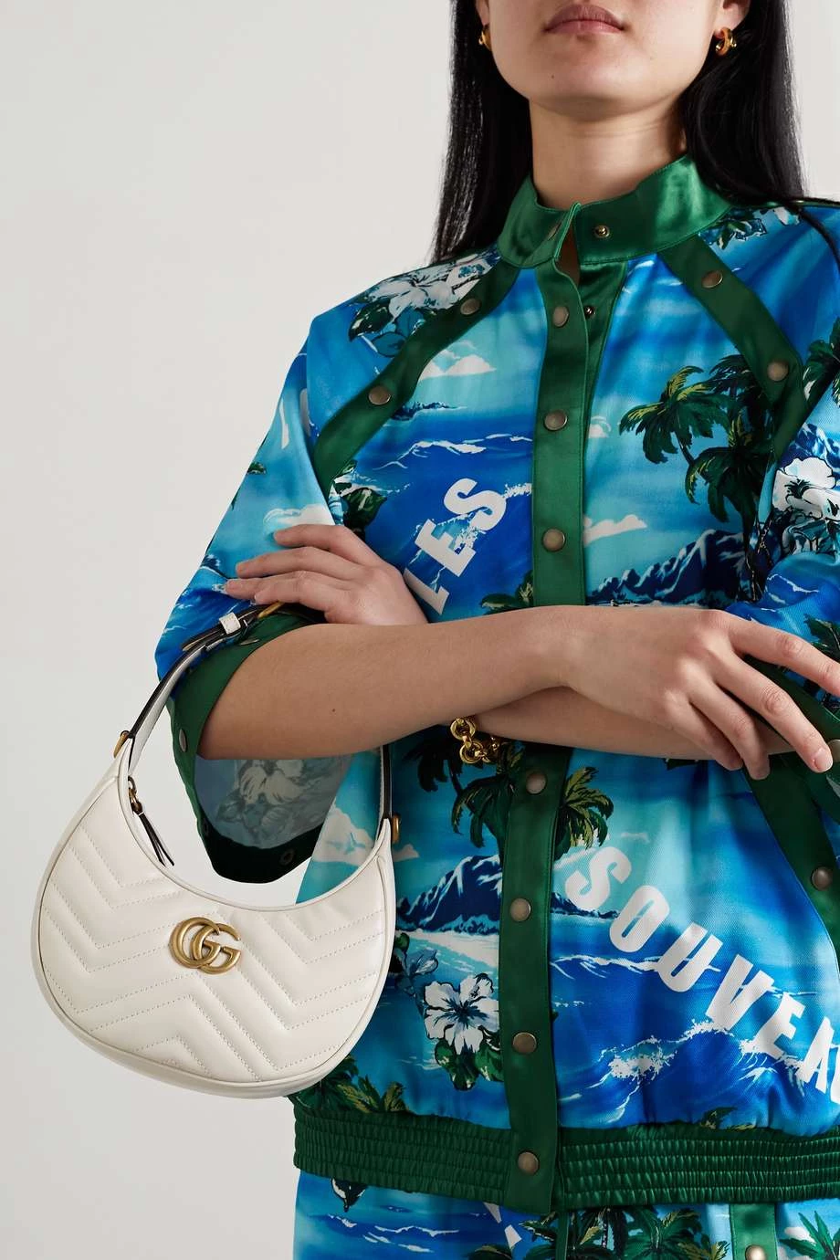 GUCCI Marmont 2.0 Mini Schultertasche Aus Gestepptem Leder ,Weiß 6 GUCCI Marmont 2.0 Mini Schultertasche Aus Gestepptem Leder ,Weiß – Bild 6