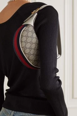GUCCI Ophidia Schultertasche Aus Beschichtetem Canvas Mit Print, Besätzen Aus Strukturiertem Leder Und Webstreifen ,Weiß -Offizielle GUCCI Website w920 q60 1599