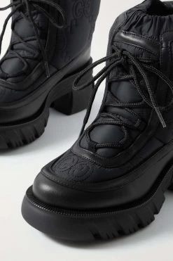 GUCCI Romance Schnürstiefel Aus Shell Mit Logostrickereien Und Leder ,Schwarz -Offizielle GUCCI Website w920 q60 1603