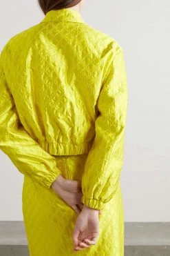 GUCCI Bomberjacke Aus Seidensatin Mit Stickereien ,Gelb -Offizielle GUCCI Website w920 q60 1620