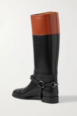 GUCCI Zelda Zweifarbige Kniehohe Stiefel Aus Leder ,Schwarz -Offizielle GUCCI Website w920 q60 1625