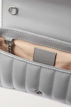 GUCCI GG Marmont Super Mini Schultertasche Aus Gestepptem Leder ,Grau -Offizielle GUCCI Website w920 q60 1668